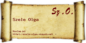 Szele Olga névjegykártya
