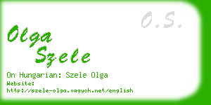 olga szele business card